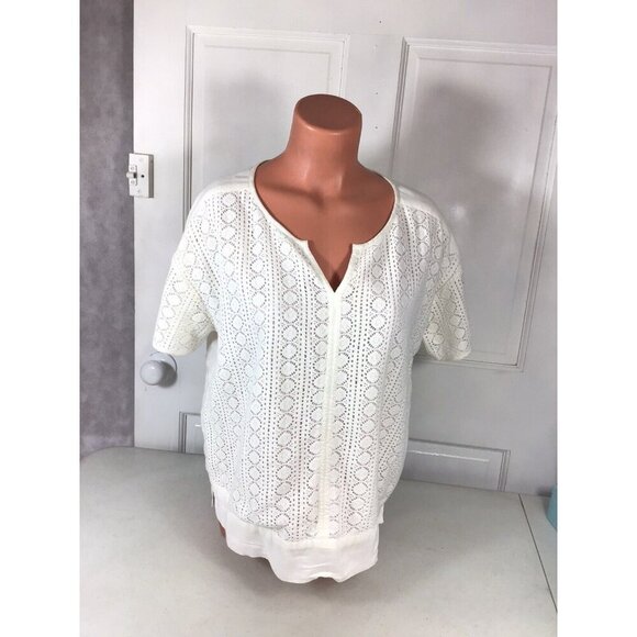 Kaffe Embroidered Blouse Cotton Womens Large - Picture 1 of 6